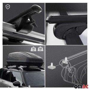 BMW X5 Roof Rack Cross Bars - Omac - Boldbar V1 (Size L) - Black - '07-'13